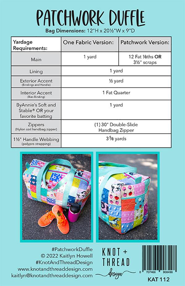 Patchwork Duffle Bag Pattern