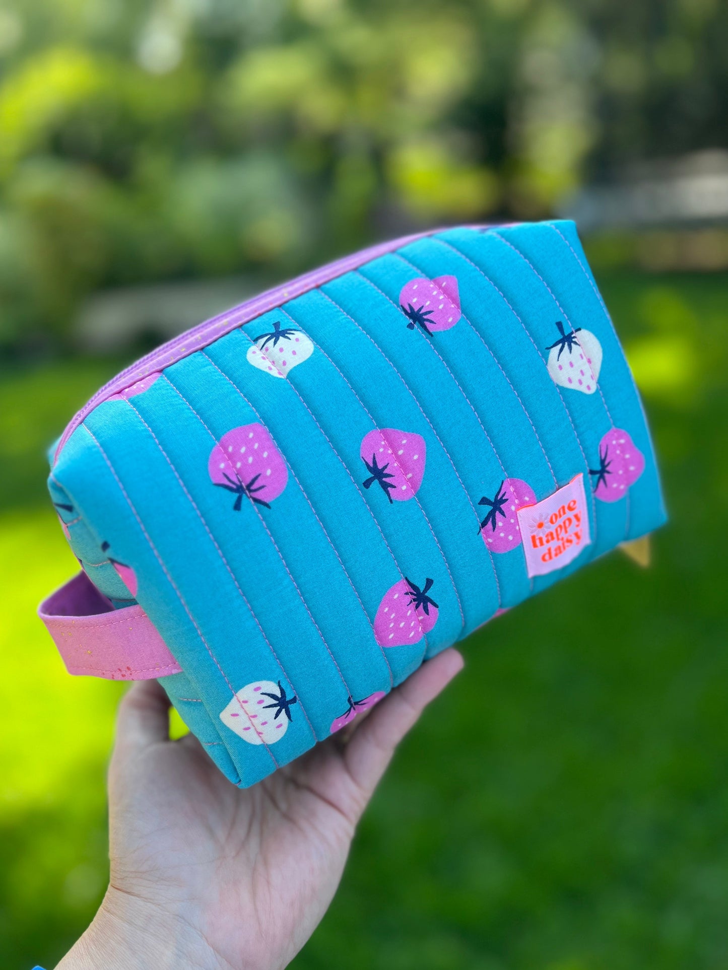 Turquoise Strawberry Toss Pouch