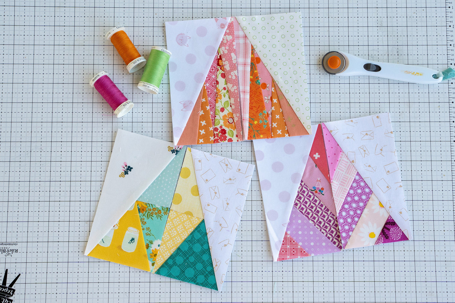 Scrappy Half-Rectangle Triangle Foundation Pad
