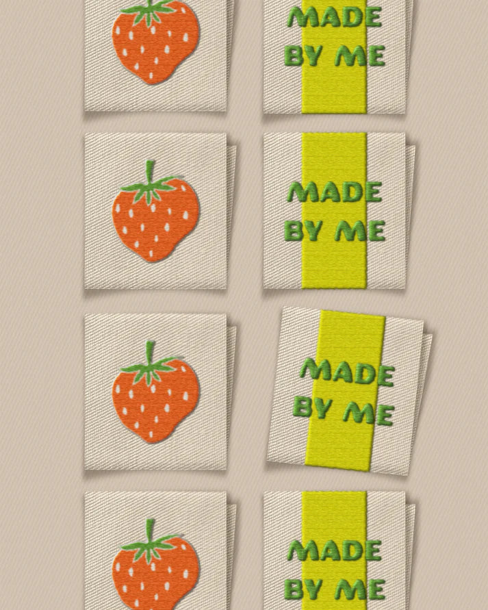 Made By Me and Strawberry Square Garment Labels – Set of 8
