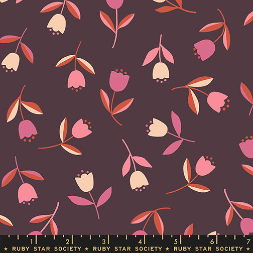 Ruby Star Society Corsage - Tiny Tulips in Eggplant - PREORDER