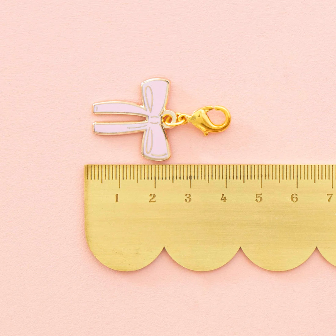 Pink Bow Zipper Charm
