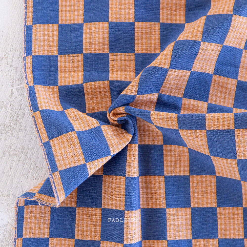 Checkmate Checkers in Royal – Woven Double Cloth Cotton