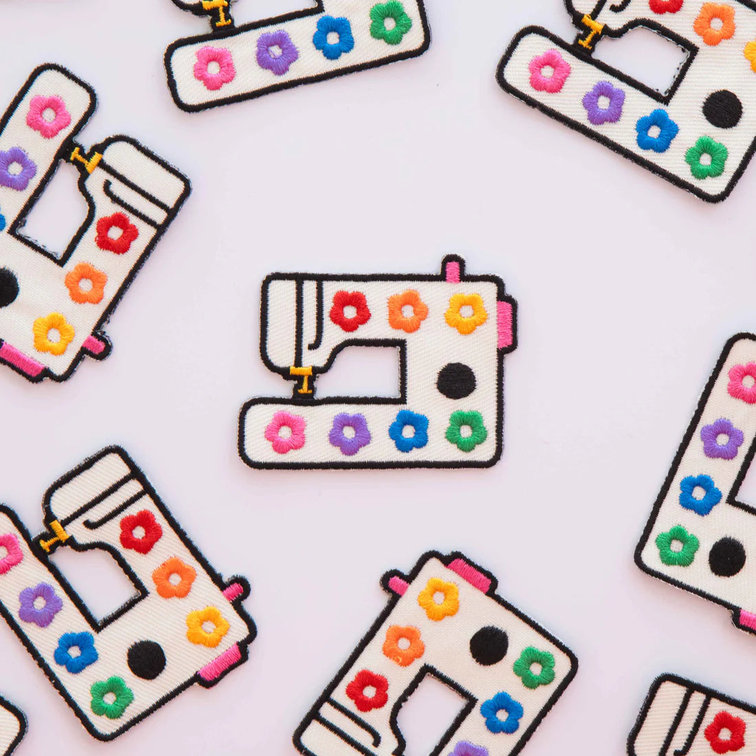 Daisy Sewing Machine Iron-On Patch