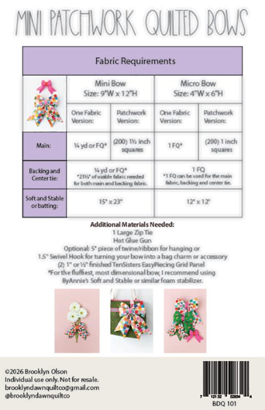 Mini Patchwork Quilted Bows