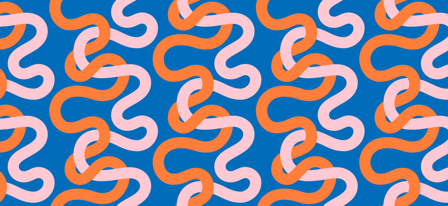 blue orange light pink tangled print 108 inch quilt back groove cotton candy by emily van hoff