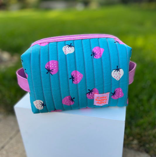 Turquoise Strawberry Toss Pouch
