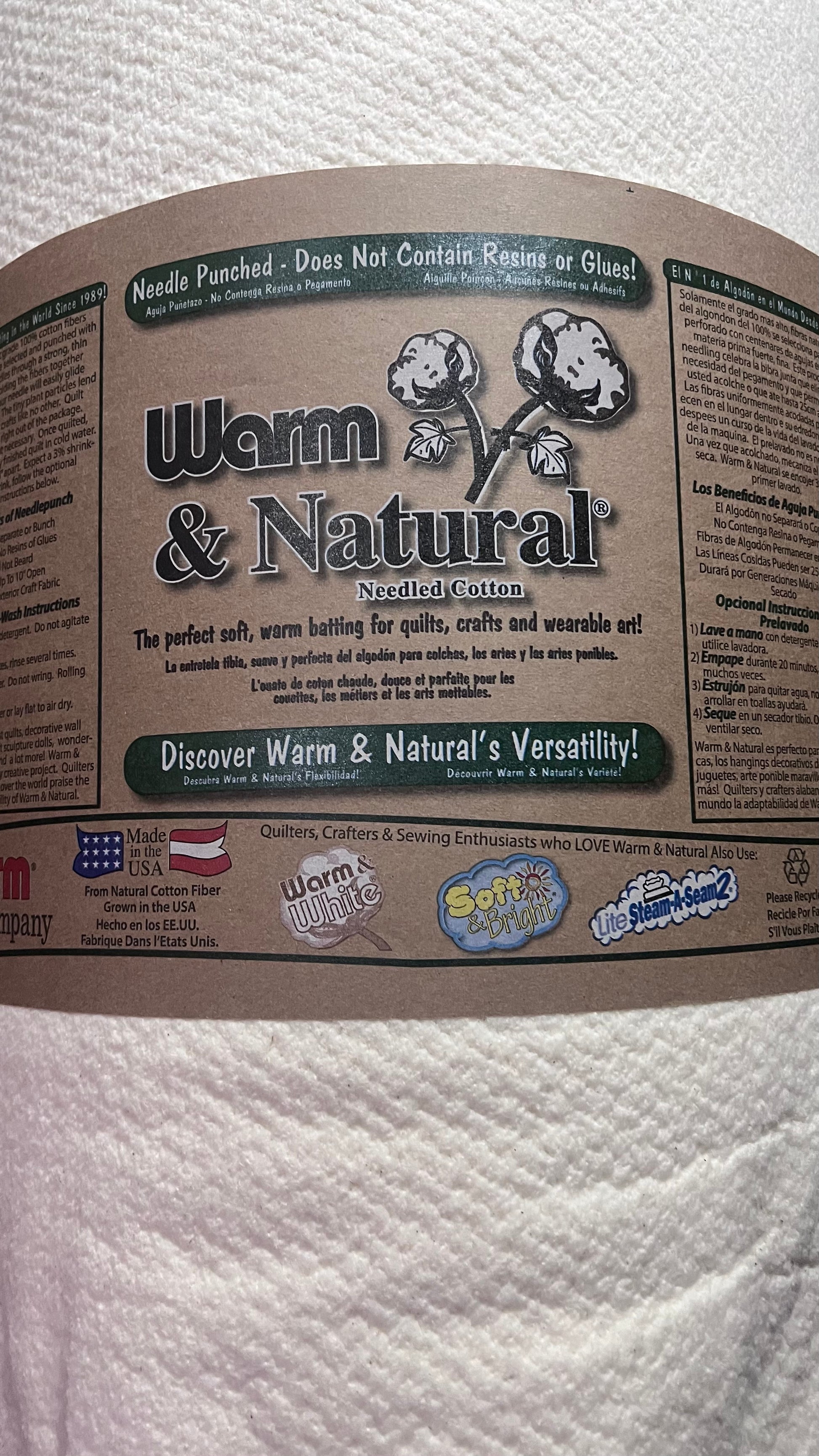 Label for 'Warm & Natural' product 