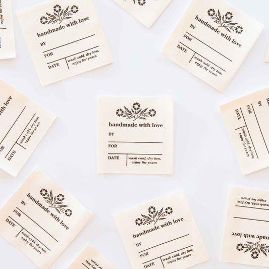 Vintage Handmade with Love Organic Cotton Write-in Labels