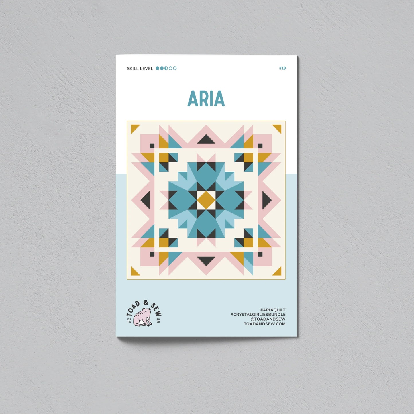 Aria Quilt Pattern by Toad & Sew - Paper Pattern