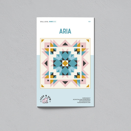 Aria Quilt Pattern by Toad & Sew - Paper Pattern