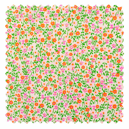 Petit Pan Cotton Coupon in Flower Power pink