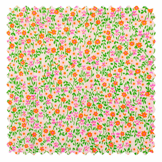 Petit Pan Cotton Coupon in Flower Power pink