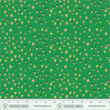 Heather Ross Favorites | Field Strawberries in Jade