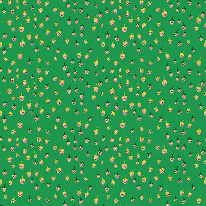 Heather Ross Favorites | Field Strawberries in Jade