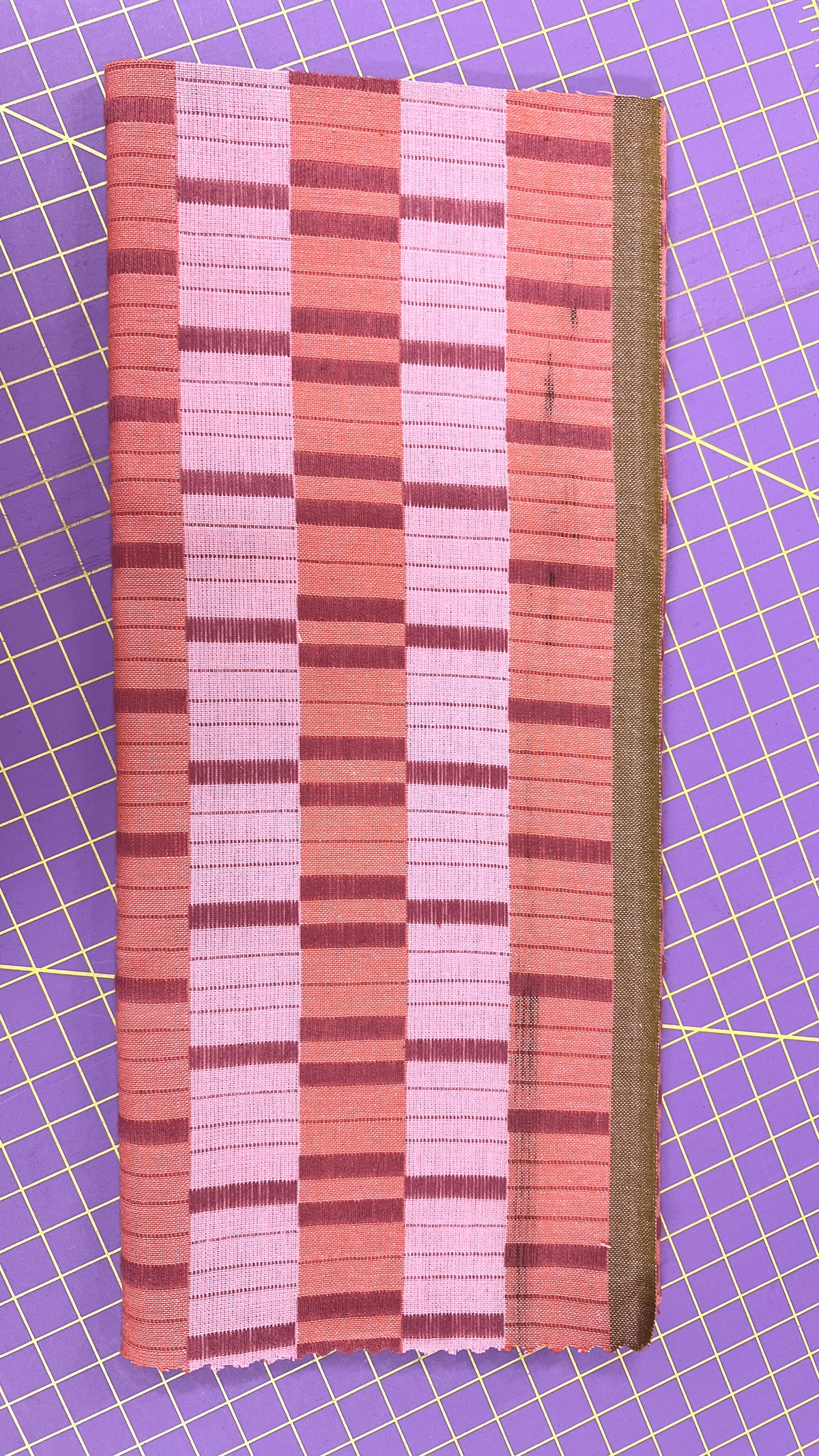 Oopsie Daisy! Lucky Loom – Southwest Stripe in Berry by Fableism (1/3 yard)
