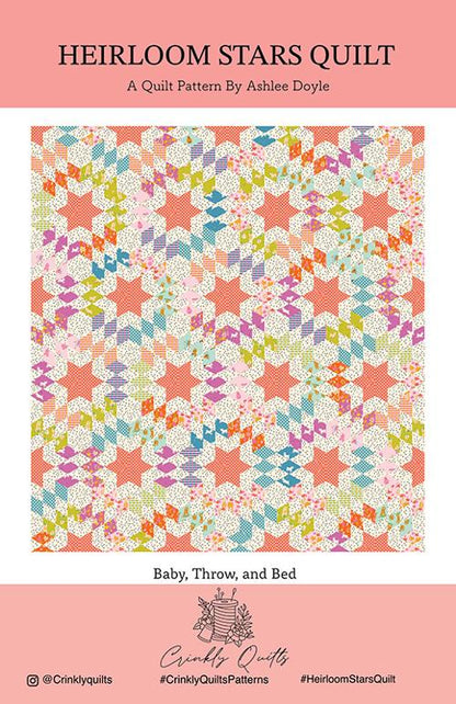 Heirloom Stars Quilt Pattern - Crinkly Quilts