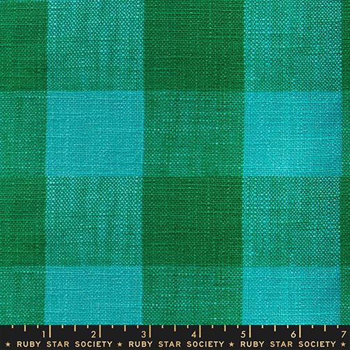 Checker Toweling in Turquoise