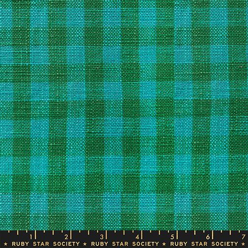 Small Checker Toweling in Turquoise