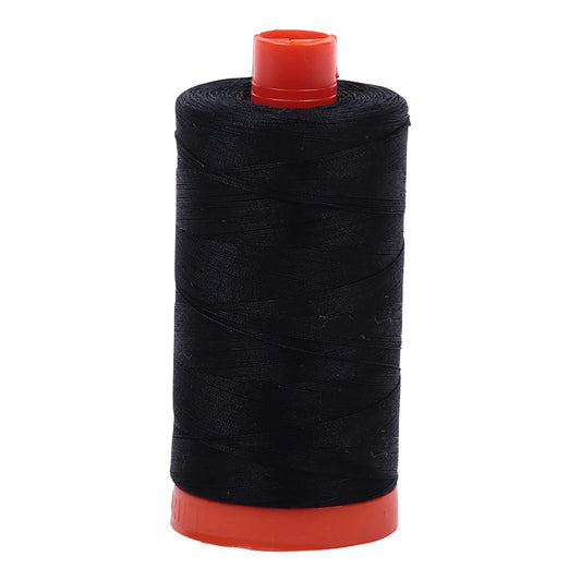 Aurifil Mako Cotton Thread 50wt - Black
