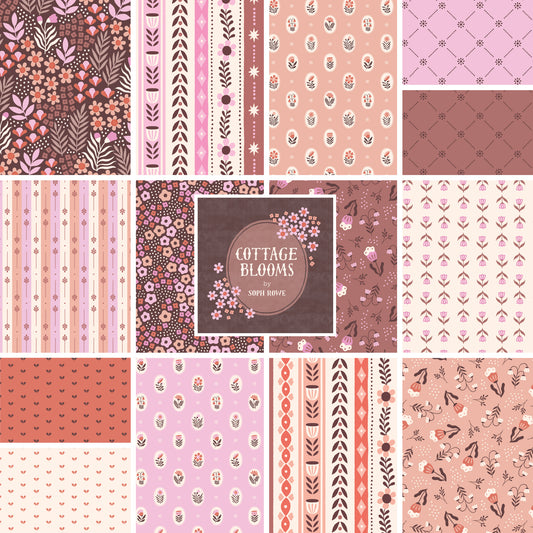 Cottage Blooms 5" Precut Squares - 42 pcs