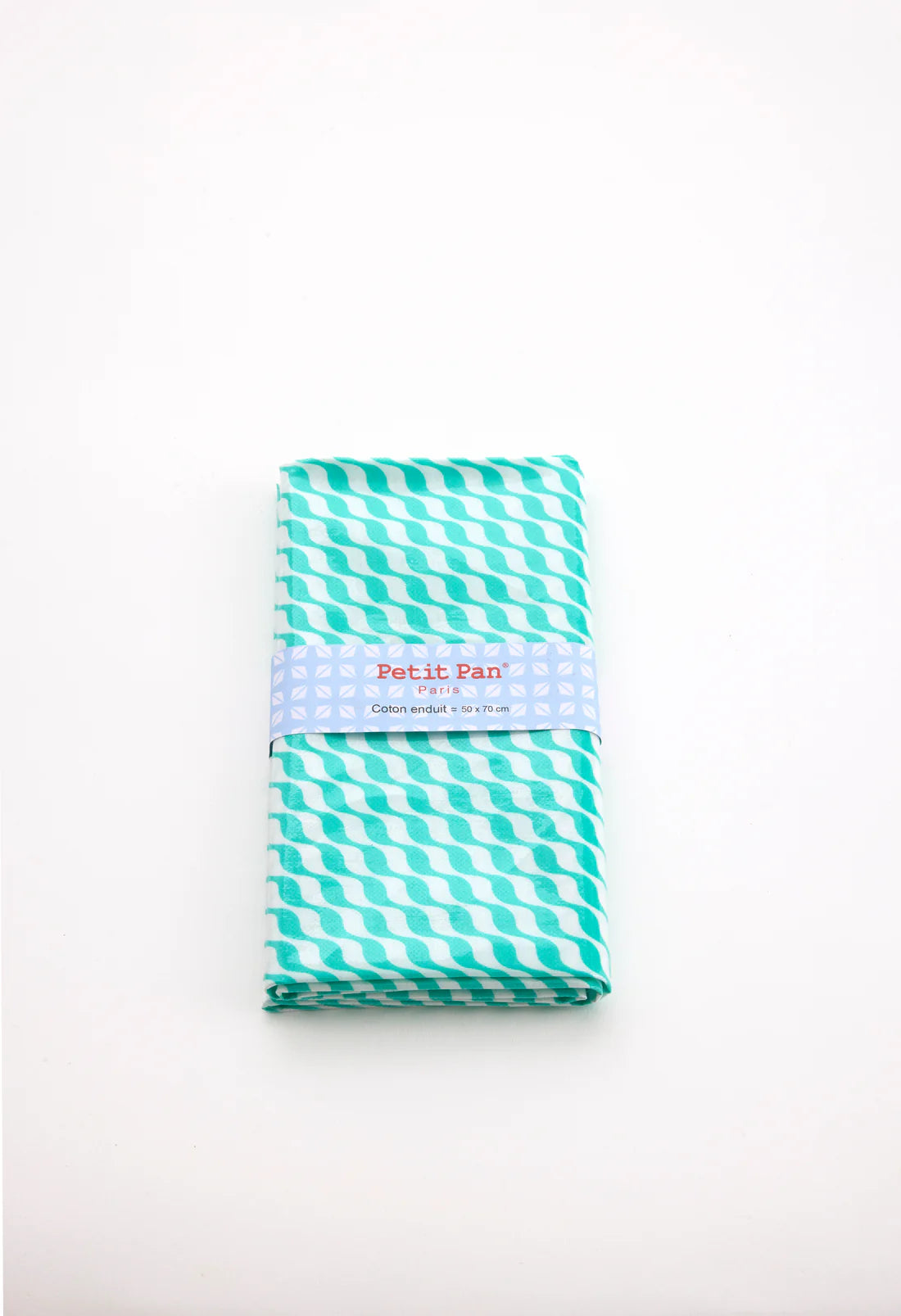 Petit Pan Oilcloth Coupon - Kifkif in Aqua Green