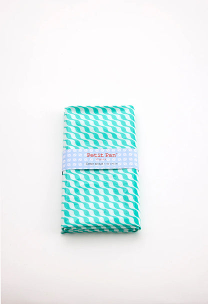 Petit Pan Oilcloth Coupon - Kifkif in Aqua Green