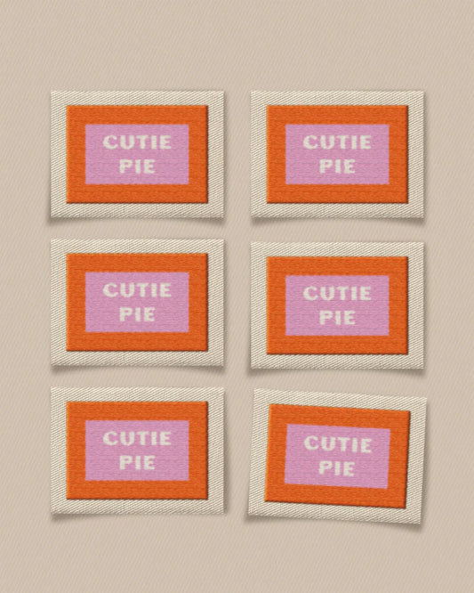 Cutie Pie Large Garment Labels - Set of 6