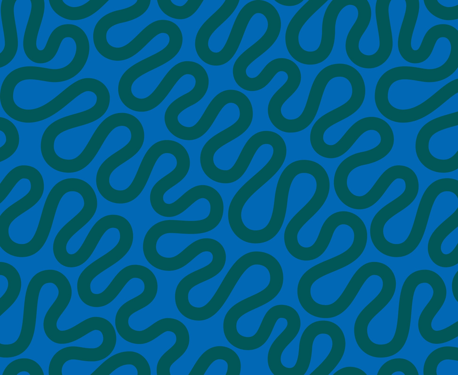 dark blue modern unspooled geometrics swirls meander groove cool blue by Emily Van Hoff