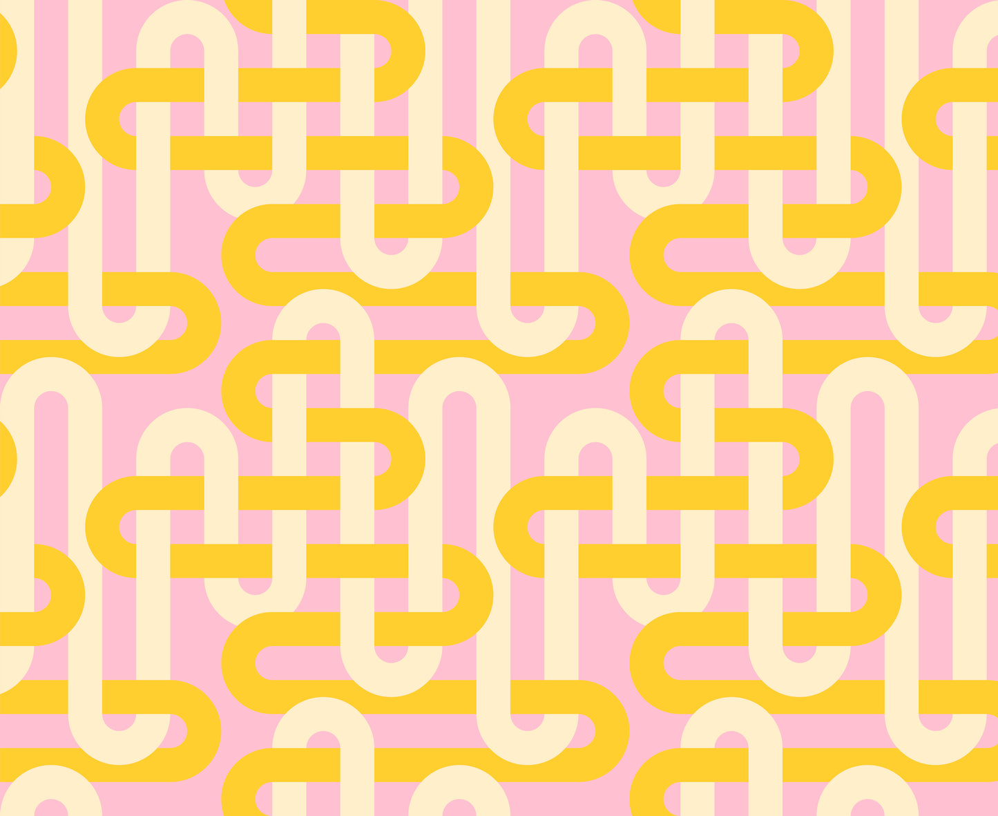 pink yellow modern woven geometrics groove sorbet by Emily Van Hoff