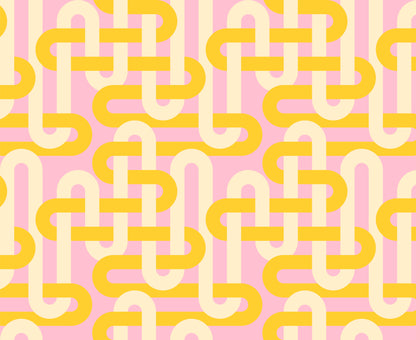 pink yellow modern woven geometrics groove sorbet by Emily Van Hoff