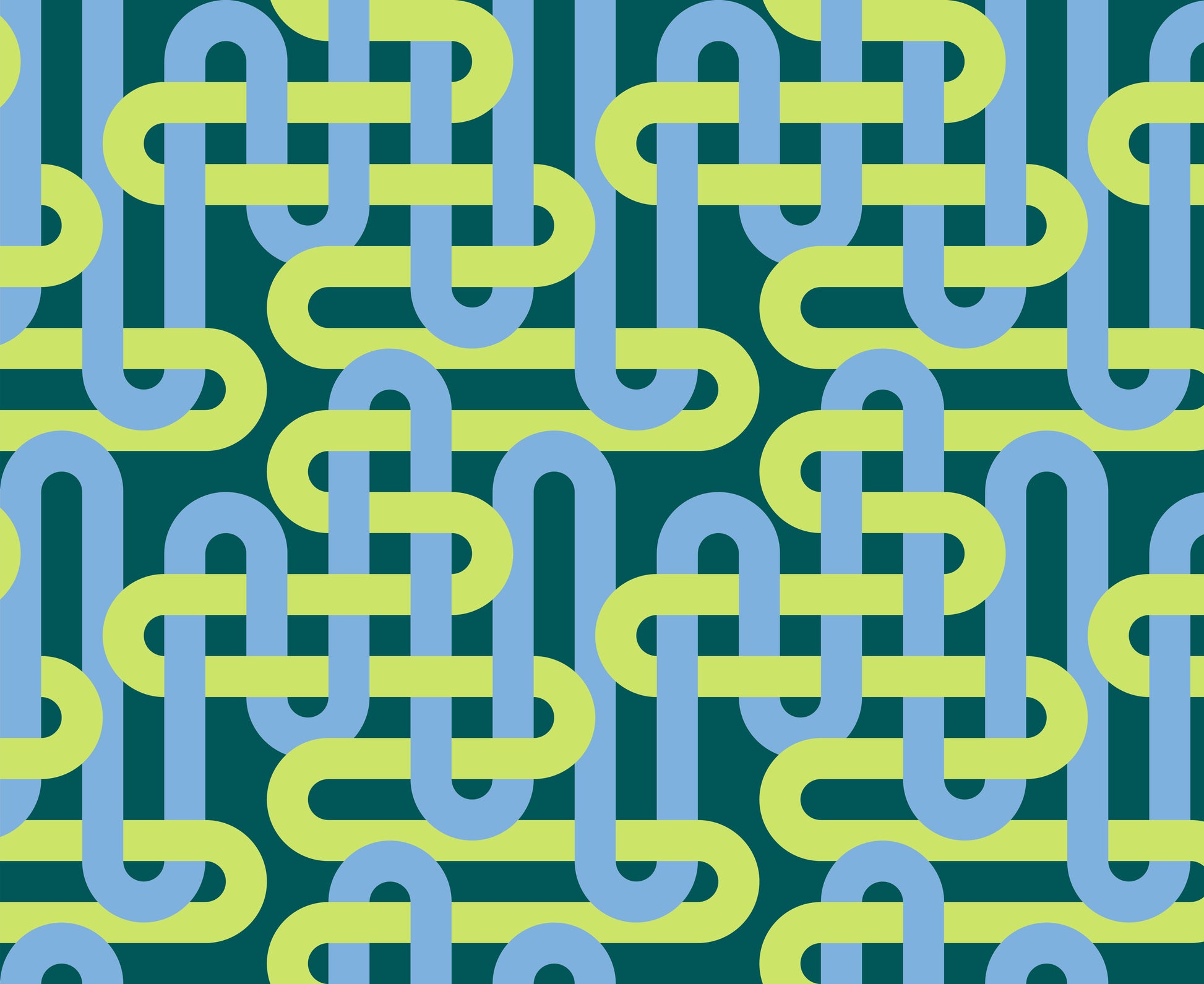 teal modern woven geometrics groove verdant green by Emily Van Hoff
