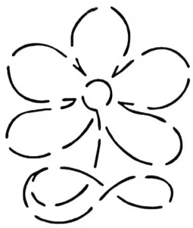 Stencil Scrolling Daisy