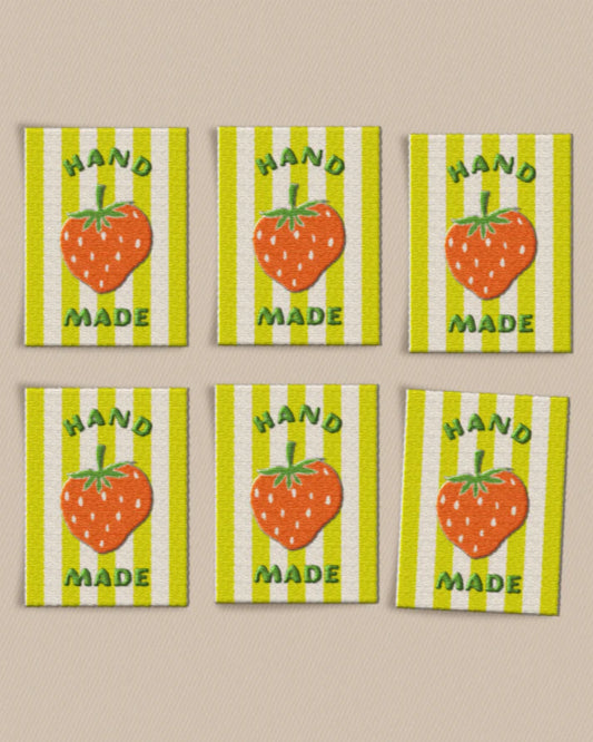 Strawberry Large Garment Labels - Set of 6
