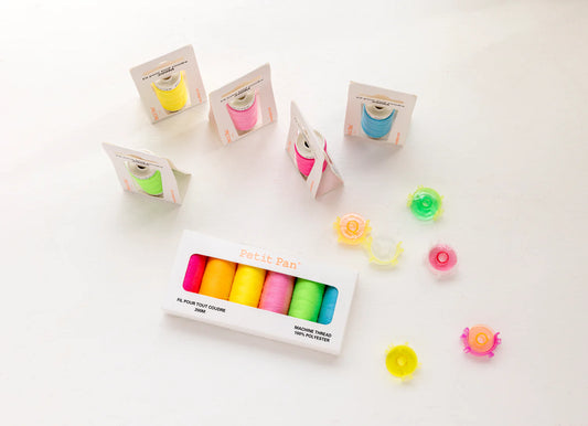 Petit Pan Fluorescent Sewing Thread – 6 spools of 200m
