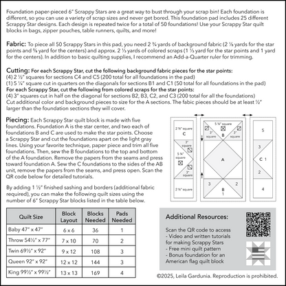 6in Scrappy Stars Foundation Pad