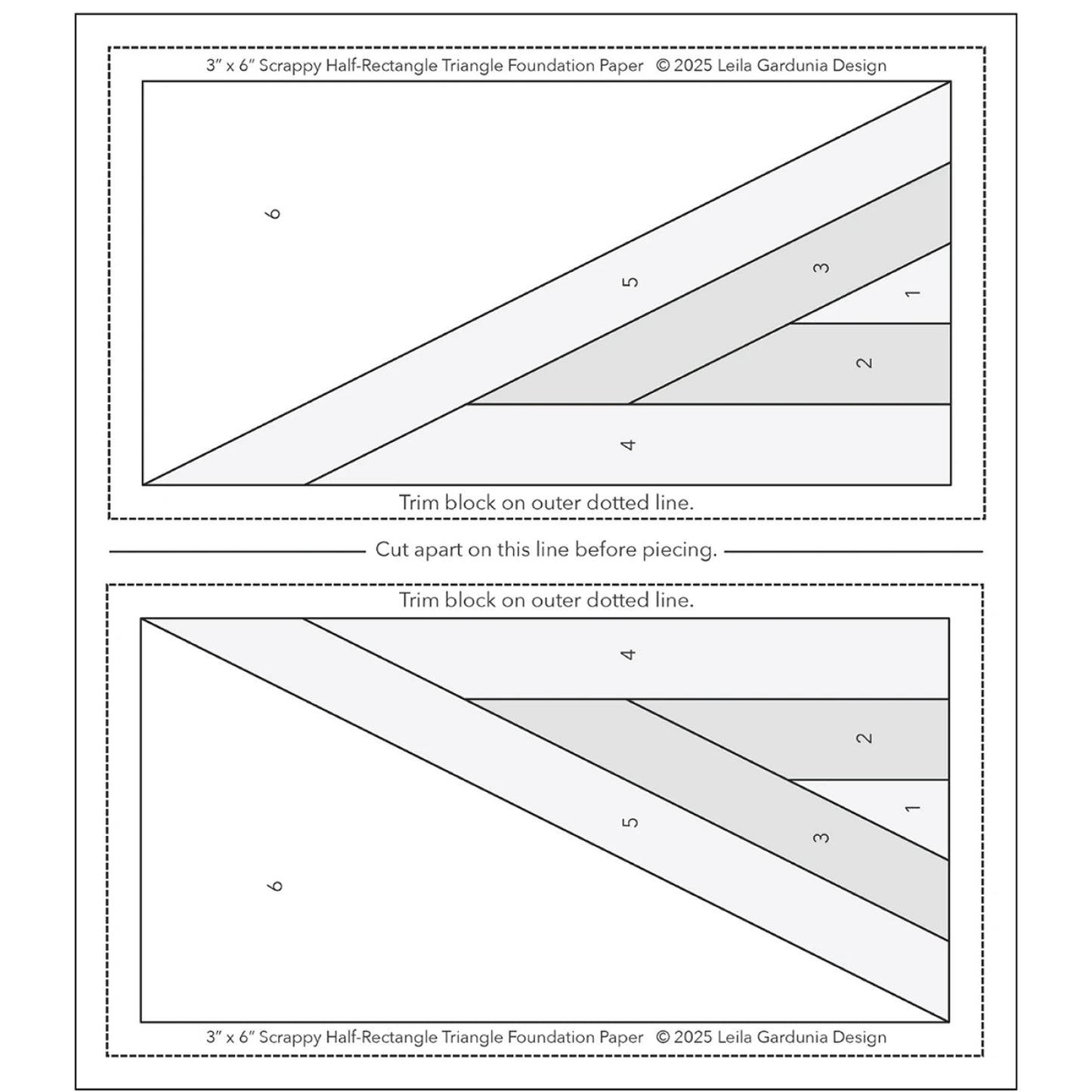 Scrappy Half-Rectangle Triangle Foundation Pad