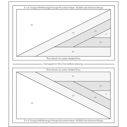 Scrappy Half-Rectangle Triangle Foundation Pad