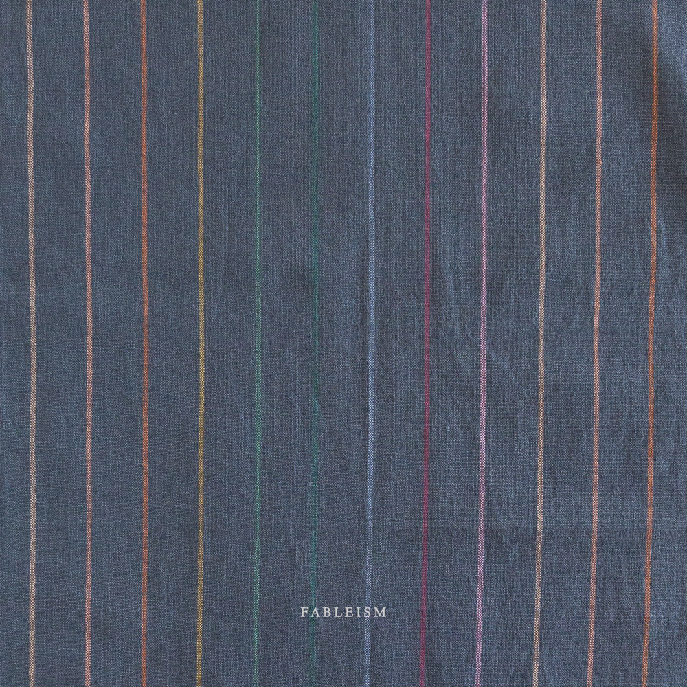 Lucky Loom – Skinny Stripe in Dark Rainbow by Fableism | Reversible Cotton Woven