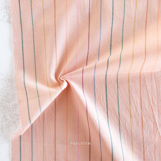 Lucky Loom – Skinny Stripe in Shell | Reversible Cotton Woven