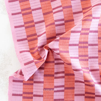 Lucky Loom – Southwest Stripe in Berry by Fableism | 100% Cotton Woven