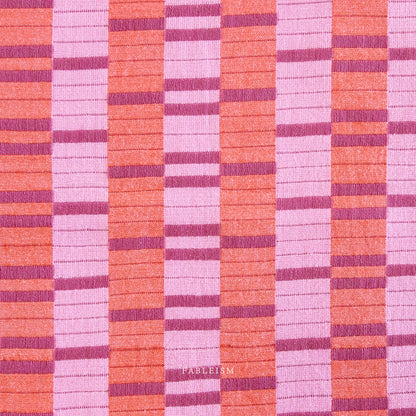 Lucky Loom – Southwest Stripe in Berry by Fableism | 100% Cotton Woven