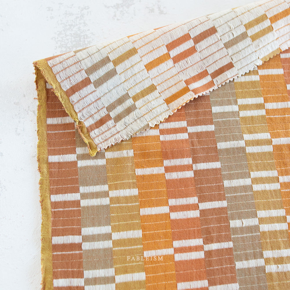 Lucky Loom – Southwest Stripe in Saddle | Fableism Yarn-Dyed Cotton