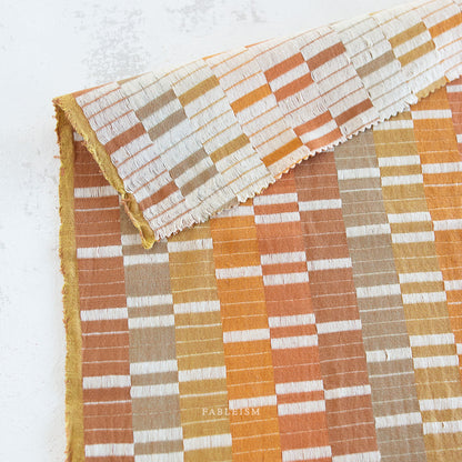 Lucky Loom – Southwest Stripe in Saddle | Fableism Yarn-Dyed Cotton