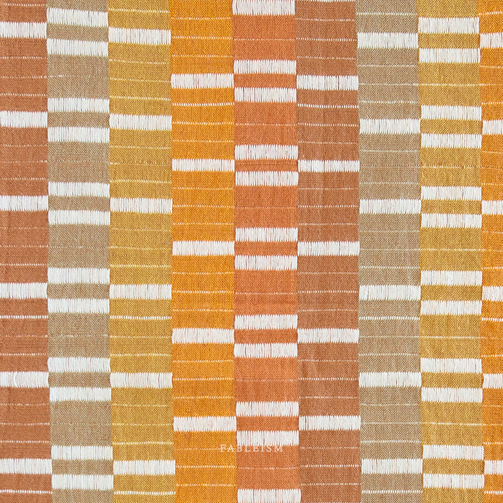 Lucky Loom – Southwest Stripe in Saddle | Fableism Yarn-Dyed Cotton