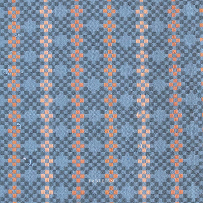 Lucky Loom – Mosaic in Blue | 100% Cotton Woven
