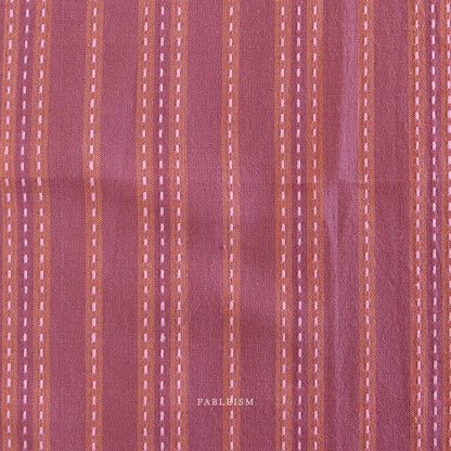 Lucky Loom – Stitch Stripe in Blackberry | Reversible Cotton Woven