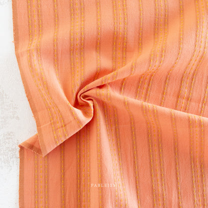 Lucky Loom – Stitch Stripe in Ginger | Reversible 100% Cotton Woven