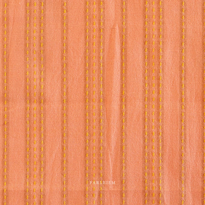 Lucky Loom – Stitch Stripe in Ginger | Reversible 100% Cotton Woven