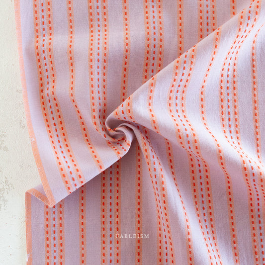 Lucky Loom – Stitch Stripe in Lavender | Reversible 100% Cotton Woven